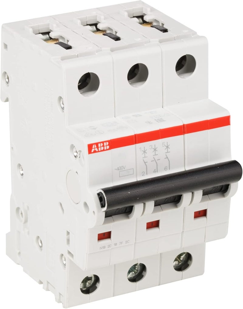 ABB SH203-C10 Automatic Switch, 3 Pole, 10A, Curve C, 6KA